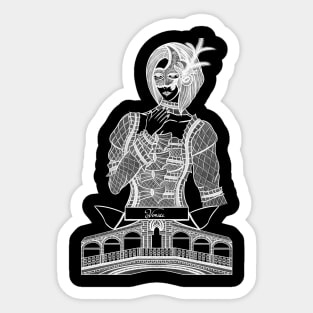 Rialto Bridge (Black version) Sticker